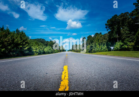 Vista su strada prospettiva, Louisiana, Stati Uniti d'America Foto Stock