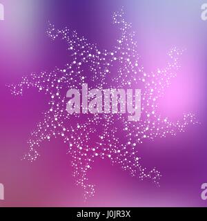 Astratta geometrica dello sfondo con la linea collegata e punti. Molecola di struttura e di comunicazione. Concetto scientifico per il design. Medical, tecnologia, scienza dello sfondo. Illustrazione Vettoriale. Illustrazione Vettoriale