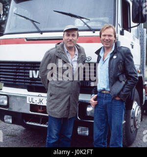 Auf Achse, Fernsehserie, Deutschland 1983, Regie: Werner Masten, Darsteller: Manfred Krug, Rüdiger Kirschstein Foto Stock