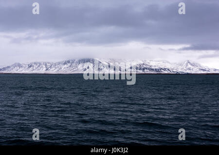 Mount Esja, Reykjavik Islanda Febbraio 2017 Foto Stock