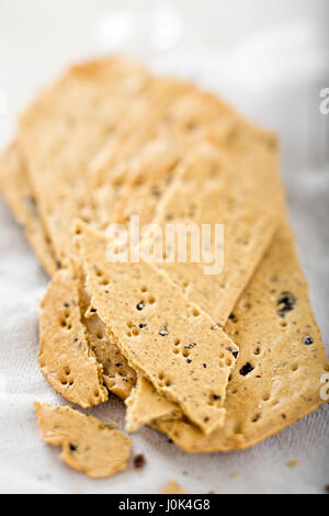 Olive nere flatbread Foto Stock