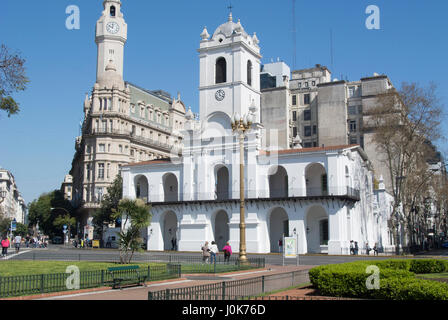 Vista del Cabildo Nacional nei pressi di Plaza de Mayo, Buenos Aires, Argentina Foto Stock