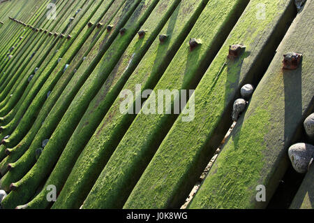 Sheringham revetment difese di mare Foto Stock