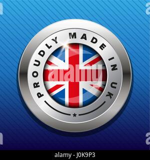 Made in UK vettore di badge Illustrazione Vettoriale