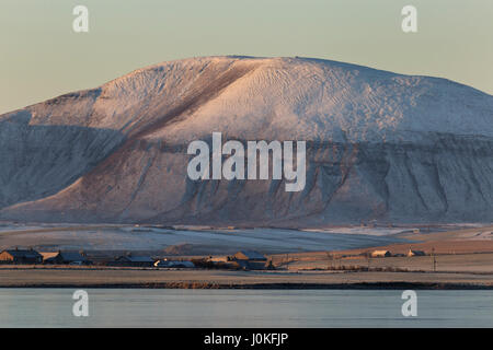 Ward Hill con neve, Orkney Islands Foto Stock