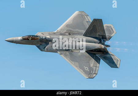 Il combattimento aereo il comando F-22 Raptor dimostrazione degli aeromobili del Team Foto Stock