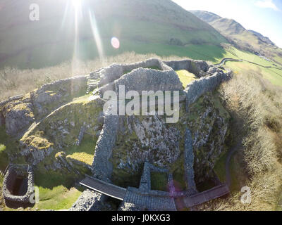 Le fotografie aeree di Castell Y Bere, Gwynedd prese con un drone da operatori professionali Foto Stock