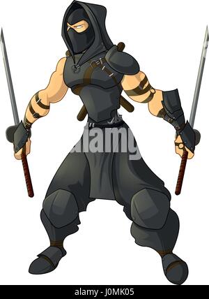 Carattere di gioco ninja Illustrazione Vettoriale