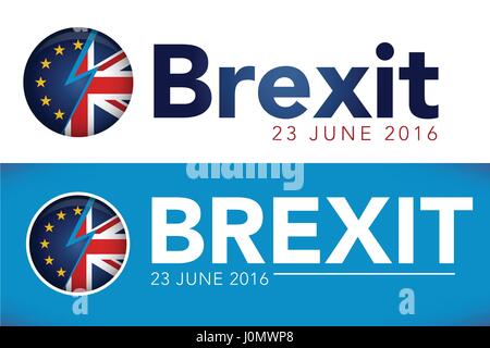 BREXIT UK Referendum intestazione grafica Illustrazione Vettoriale