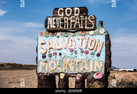 La salvezza in montagna Niland, California Foto Stock