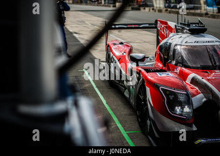 Towcester, Northamptonshire, Regno Unito. Il 15 aprile, 2017. Olmi racing team IDEC Sport Racing rigidi durante 4 ore di Silverstone della Europian Le Mans Series sul circuito di Silverstone (foto di gergo Toth / Alamy Live News) Foto Stock