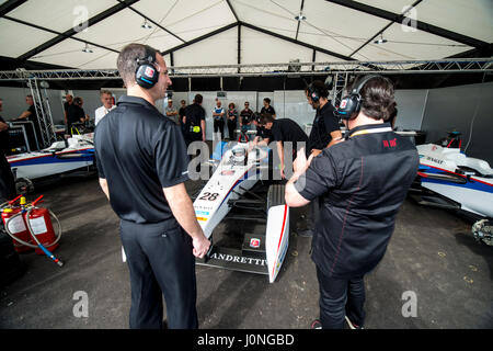 E Formula Racing per le strade di Miami USA Foto Stock