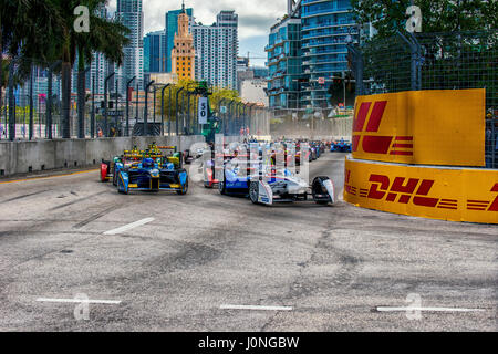 E Formula Racing per le strade di Miami USA Foto Stock