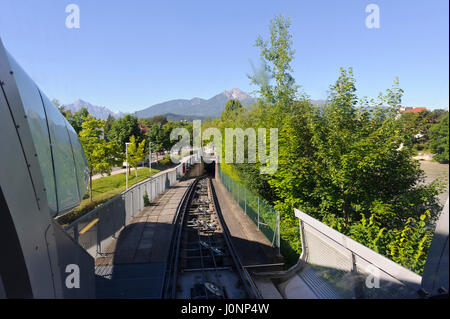 Northkette/Hungerburg funicolare, Innsbruck, in Tirolo, Austria Foto Stock