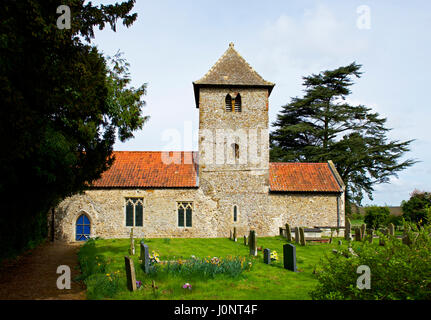 Chiesa di tutti i santi, Newton da Castle Acre, Norfolk, Inghilterra, Regno Unito Foto Stock