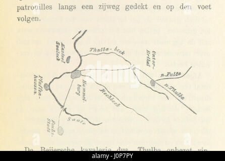 Questa immagine di "Kissingen" raffigura un episodio della guerra del 1866 in Germania, fornendo una rappresentazione visiva di eventi e strategie militari, accompagnata da una mappa per una migliore comprensione. Foto Stock