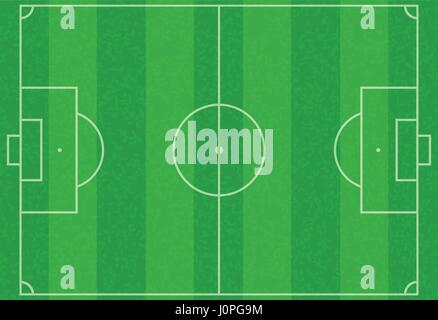 Realistico verde a righe il calcio o il campo di calcio Illustrazione Vettoriale