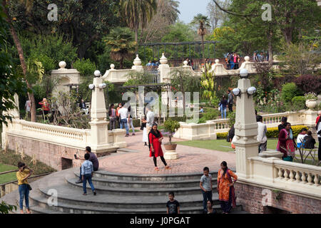 Il giardino dei sogni, Kaiser Mahal, Thamel, Kathmandu, Nepal Foto Stock