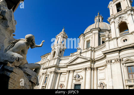 Sant' Agnese in Agone, a Piazza Navona, Roma, Italia, Europa Foto Stock