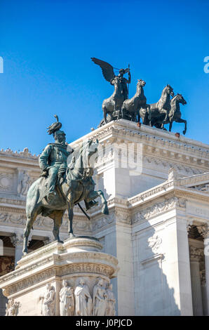 Il Vittoriano, il Monumento a Vittorio Emanuele II, Roma, Italia, Europa Foto Stock