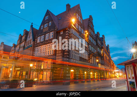 Il municipio sulla piazza del mercato di Brema, Germania Foto Stock