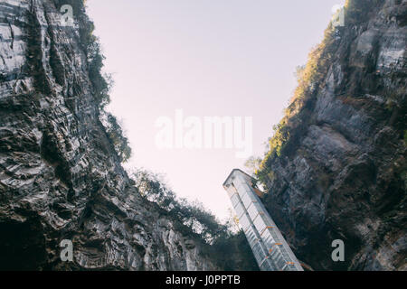 Chongqing Cina, tre ponti naturali, Wulong antico ponte naturale Scenic Area, Wulong National Park, valle famosa in Cina Foto Stock