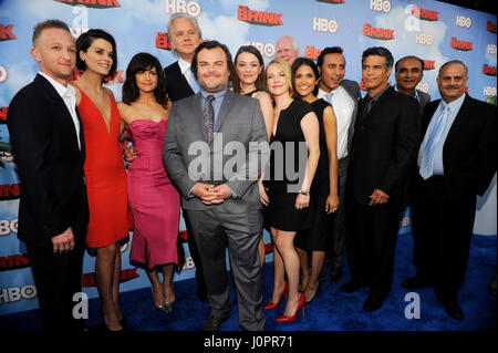 Jack Black (c) e membri del cast di The Brink frequentare HBO 'l'orlo' Los Angeles Premiere al Paramount Theatre il Paramount Studios molto su giugno 8th, 2015 a Los Angeles, California. Foto Stock