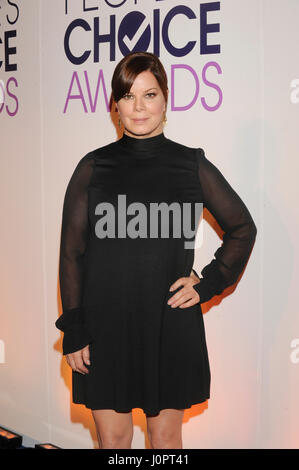 Marcia Gay Harden frequentare il People's Choice Awards 2016 Nominee annuncio su Novembre 3rd, 2015 a Los Angeles, California. Foto Stock