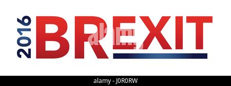 BREXIT UK Referendum intestazione grafica Illustrazione Vettoriale