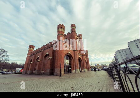 La porta del re a Kaliningrad, Russia. Foto Stock