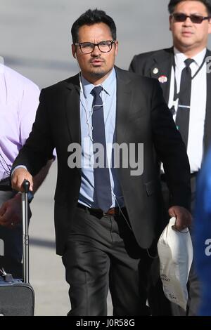 Michael Pena visto arrivare al ABC studios per Jimmy Kimmel Live con: Michael Peña dove: Los Angeles, California, Stati Uniti quando: 16 Mar 2017 Foto Stock