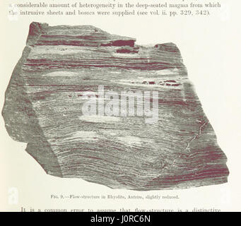 "Gli antichi vulcani della Gran Bretagna" è uno studio geologico dell'attività vulcanica in Gran Bretagna, con sette mappe e diverse illustrazioni che esplorano la storia delle formazioni vulcaniche nella regione. Foto Stock