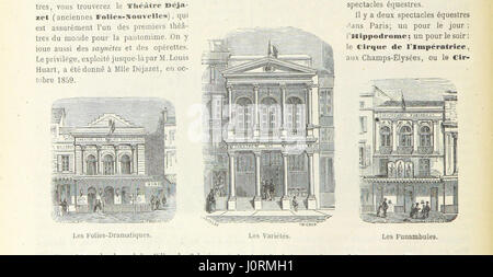 "Piccola guida per stranieri a Parigi" è una guida di viaggio illustrata che fornisce informazioni sui luoghi di interesse parigini, la cultura e una mappa della città. Foto Stock