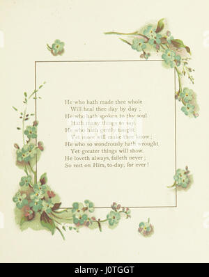 "Forget me nots of Promise" è una raccolta di scritture e versi ispiratori di F. R. Havergal. Il libro include testi edificanti e incoraggianti basati su promesse bibliche, che offrono conforto spirituale e riflessioni. Foto Stock