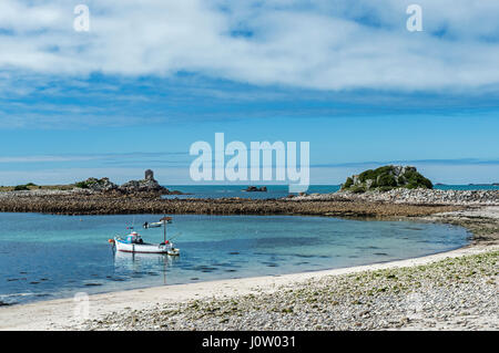 Periglis Bay sull'isola Scillies di sant'Agnese fuori dalla costa della Cornovaglia Foto Stock