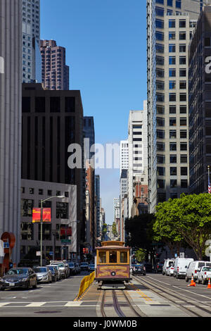 La funivia di San Francisco, California, Stati Uniti Foto Stock