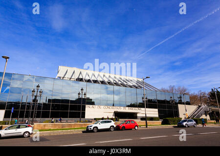 Fira Convenzione Palau de Congressos de Barcelona sulla Avenida de la Reina Maria Cristina, Montjuic Barcellona, Catalunya, Spagna Foto Stock