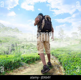 Vissuto turistico e di un bel paesaggio come sfondo Foto Stock