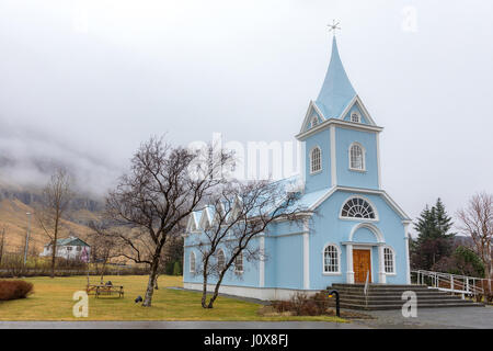 Seyðisfjörður Affitto cityscape in Oriente Islanda Foto Stock