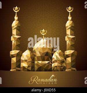 Il Ramadan Kareem greeting card sfondo Illustrazione Vettoriale