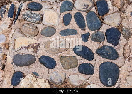 Parete di sfondo di pietra. Foto Stock