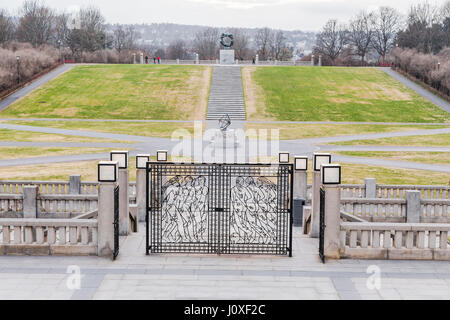 Una piccola parte del Parco Frogner. Oslo. Norvegia Foto Stock