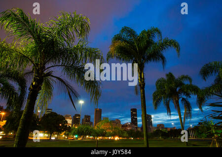Rio de Janeiro centro città all'alba, Brasile Foto Stock