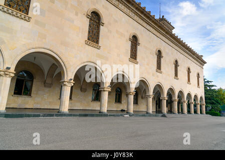 Gori, Georgia - 28 Settembre 2016: l'edificio del museo di Joseph Stalin a Gori. Nella città dove Stalin è nato. Foto Stock