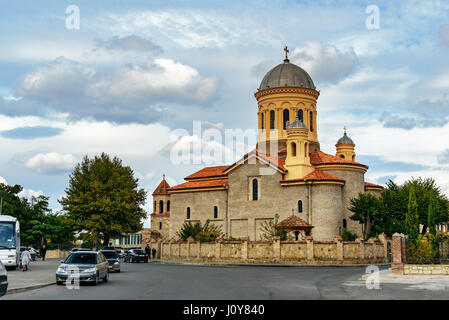 Gori, Georgia - 28 Settembre 2016: Vista della Vergine Maria cattedrale nel centro Foto Stock