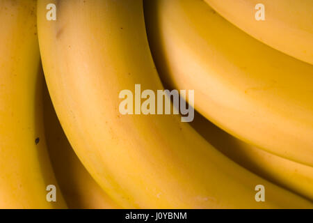 Fresche biologiche Banana vista superiore closeup Foto Stock