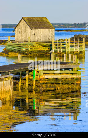 La pesca shack in Lunenburg Nova Scotia, Canada Foto Stock