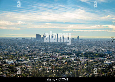 Il centro cittadino di Los Angeles vista sullo skyline - Los Angeles, California, Stati Uniti d'America Foto Stock