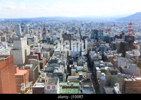 Vista dalla Torre JR, Sapporo, Hokkaido Foto Stock