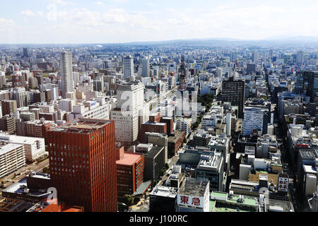 Vista dalla Torre JR, Sapporo, Hokkaido Foto Stock